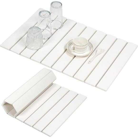 Large Stone Dish Drying Mat Quick Dry Absorbent Kitchen Counter Bath Mat Foldabl - Picture 7 of 7